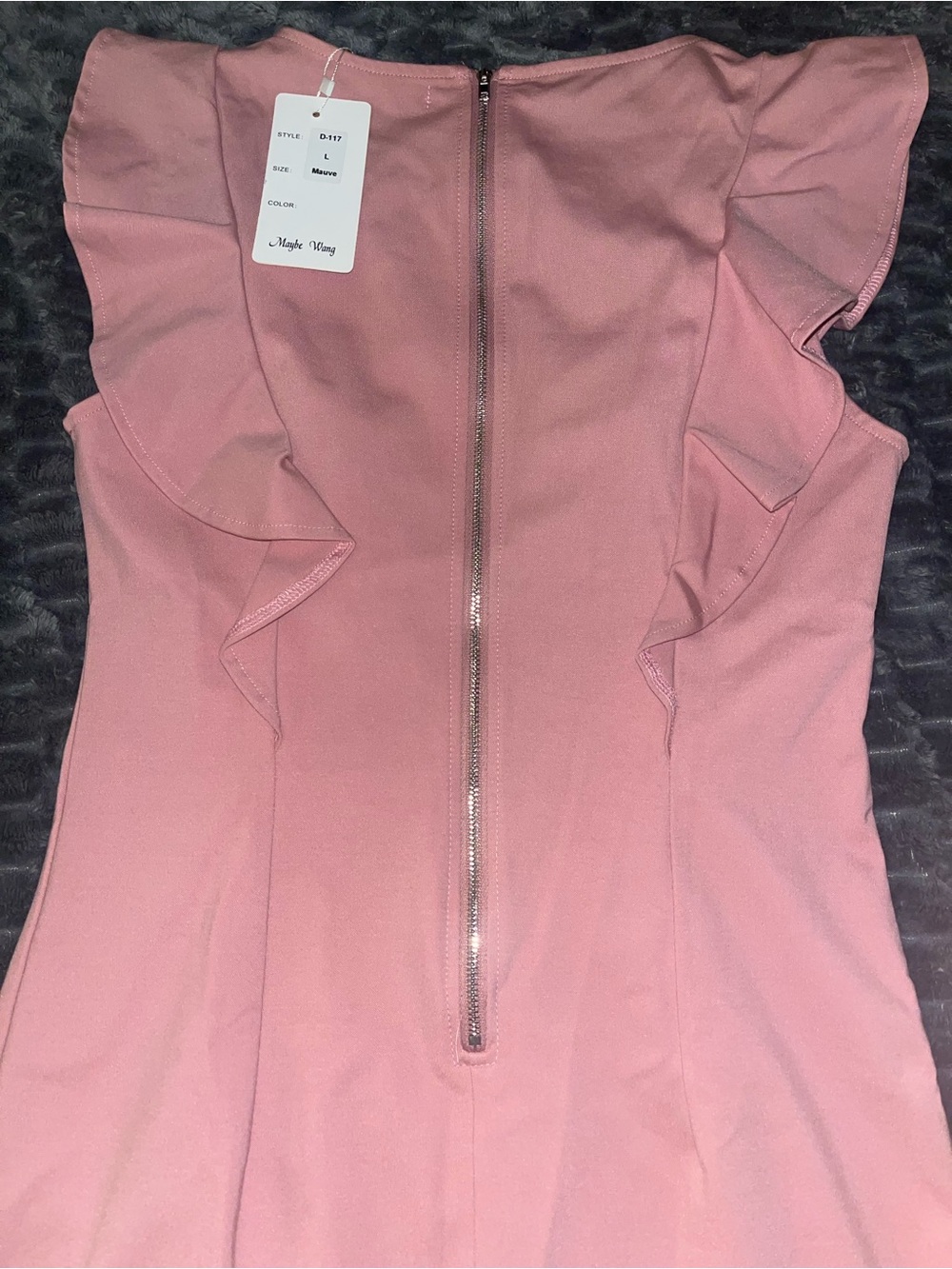 Pink Ruffle Sleeve Mini Dress - Picture 4 of 5